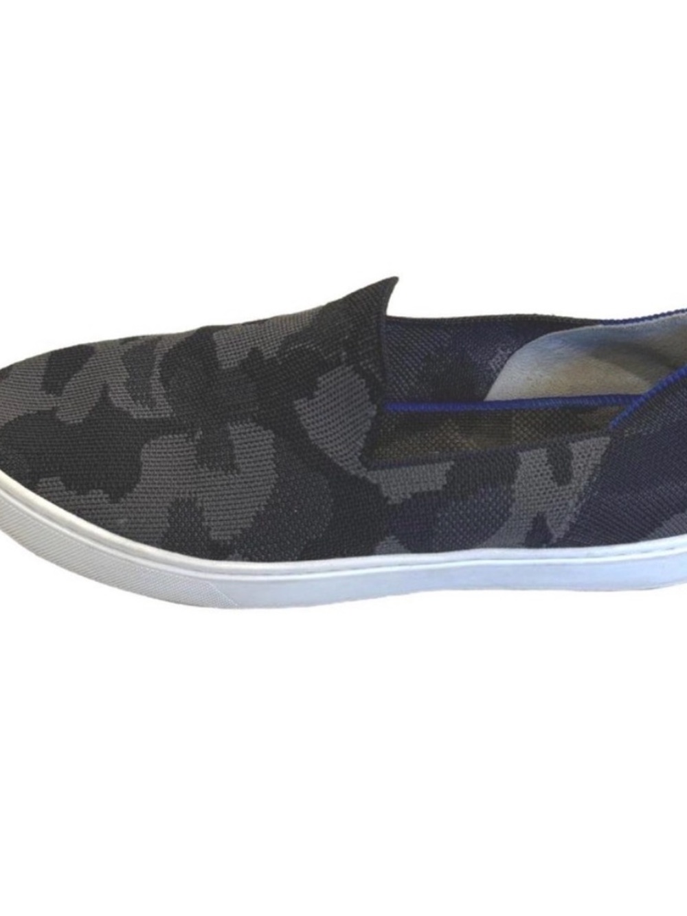 Slip-On Camo Knit Sneakers - Black